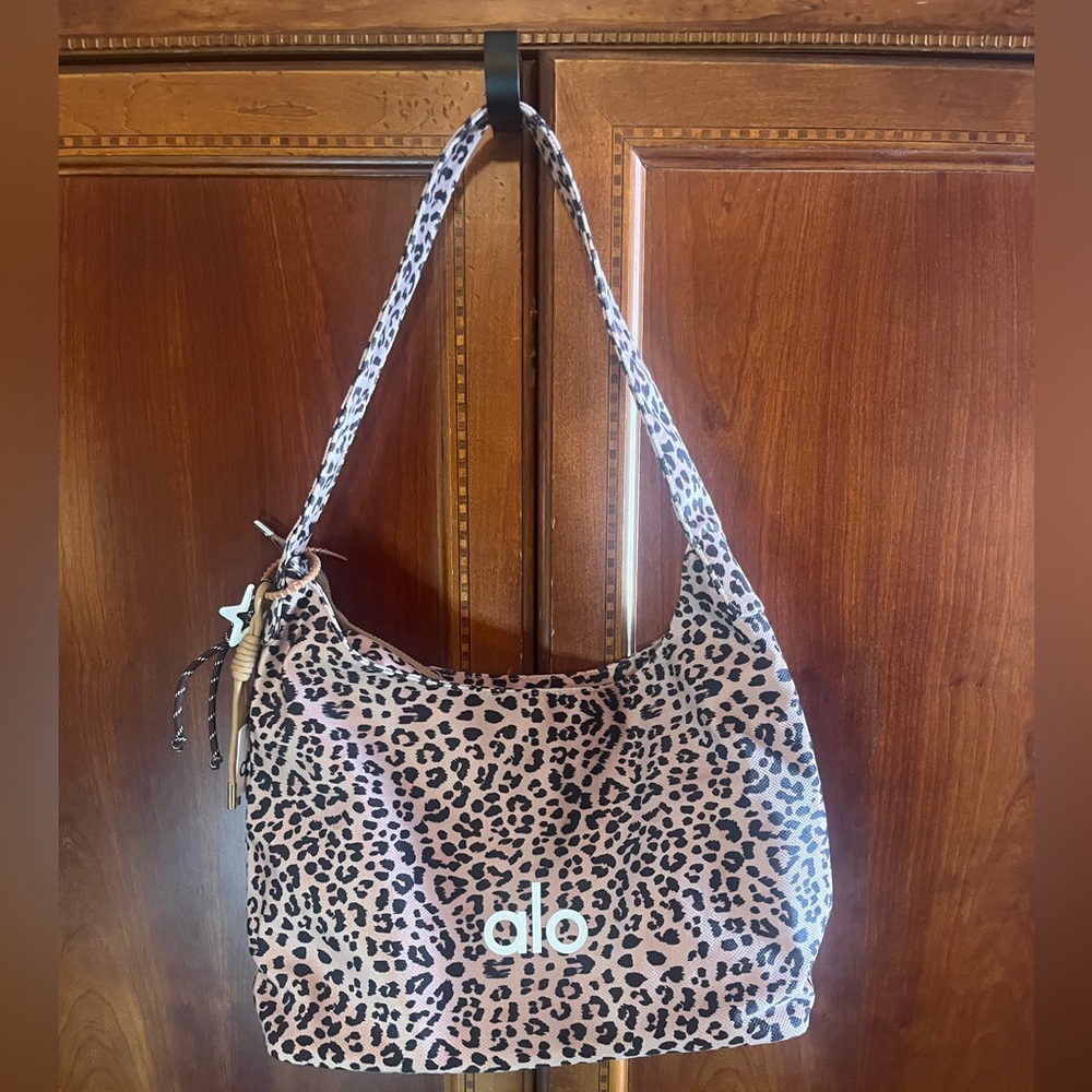 ALO Yoga Leopard Print Hobo Bag
